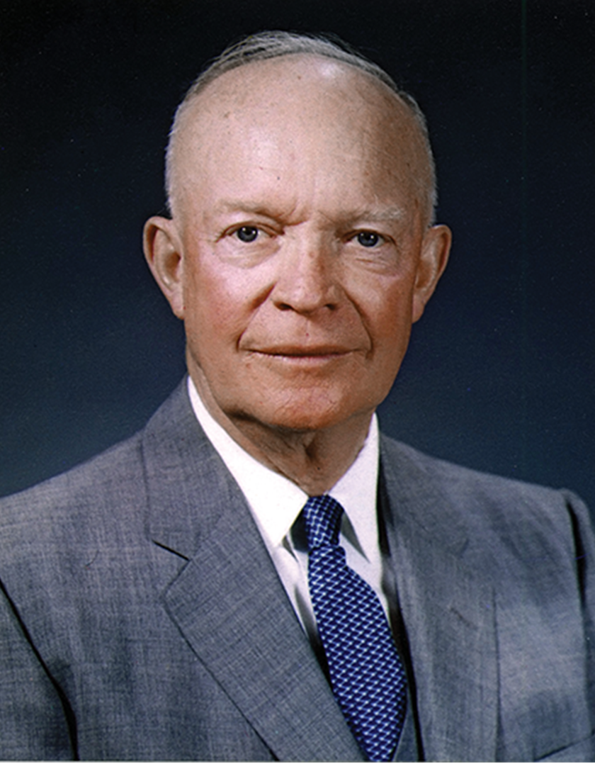 A portrait of President Dwight D. Eisenhower.